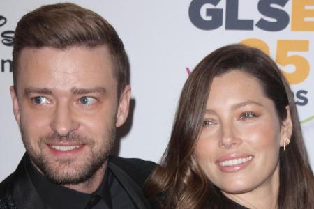 Jessica Biel und Ehemann Justin Timberlake während eines Events in Beverly Hills im Oktober 2015