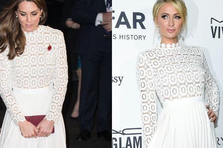 Herzogin Kate und Paris Hilton setzen auf das gleiche Kleid