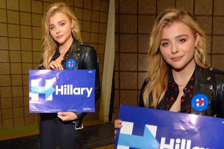 Auch Schauspielerin Chloë Grace Moretz (19) ist mit ihrem jungen Jahren bereits im Wahlkampf aktiv. Sie besucht Schulen und ...