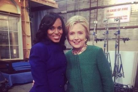 Kerry Washington (39) bekam sogar Besuch von Hillary Clinton am Set ihrer Serie. 