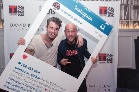 Simon Lohmeyer (li.) und Peymin Amin brachten sich für die Fotografen in Stellung