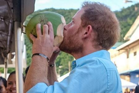 Prinz Harry probiert auf seiner Reise auch immer wieder lokale Produkte der Karibik-Staaten
