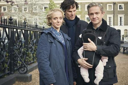 Mit Watson Junior scheint Sherlock (Benedict Cumberbatch, Mitte) seine liebe Mühe zu haben
