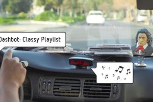 Dashbot erinnert auch äußerlich an K.I.T.T. leuchtenden Scanner