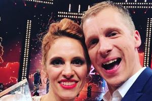 "Deutschland tanzt"-Siegerin Kassandra Wedel neben dem zweitplatzierten Oliver Pocher