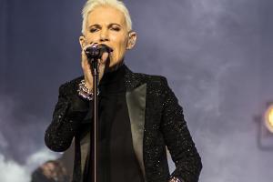 Marie Fredriksson bei einem Roxette-Konzert in Russland 2014