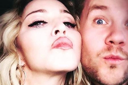 Madonna fährt mit James Corden im Auto