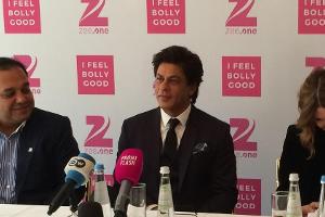 Shah Rukh Khan bei der Präsentation des Bollywood-Senders "Zee.One" in München