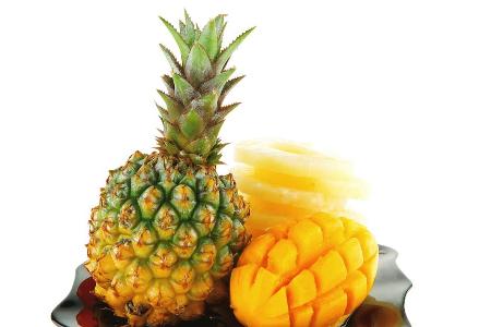 Ananas und Mango machen auf dem Grill eine gute Figur