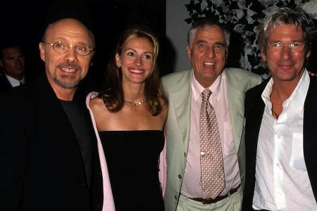Garry Marshall (2.v.r.) mit Hector Elizondo, Julia Roberts und Richard Gere (v.l.n.r.), seinen Stars aus 