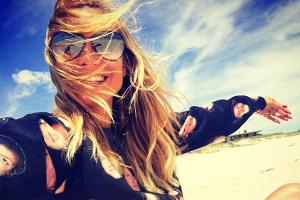 Heidi Klum mit Vito-Sweatshirt