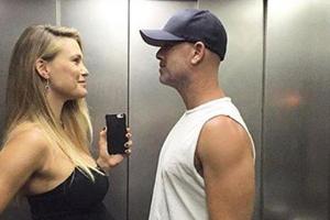 Bar Refaelis Baby-Kugel hindert sie daran, ihren Mann Adi Ezra zu umarmen