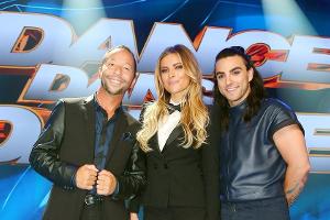 "Dance Dance Dance": Top oder Flop - darüber entscheidet allein die Jury: DJ BoBo (l.), Sophia Thomalla und Cale Kalay
