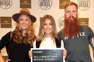 Nina Eichinger, Cathy Hummels und Franz Keilhofer präsentierten beim Konen Season Opening bereits Mode aus dem neuen Sortiment