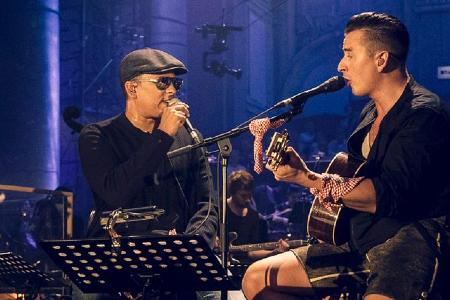 Andreas Gabalier (re.) und sein Gast Xavier Naidoo am Mittwoch beim 