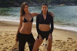 "Lasst die Spiele beginnen", verkünden Adriana Lima (r.) und Alessandra Ambrosio.