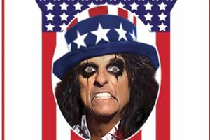 Mit diesem Plakat wirbt Alice Cooper für seine Wahl