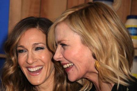 Sarah Jessica Parker (l.) und Kim Cattrall bei der Premiere von 