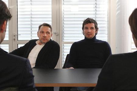 Thorsten Lannert (Richy Müller) und Sebastian Bootz (Felix Klare) ermitteln in einer Softwarefirma