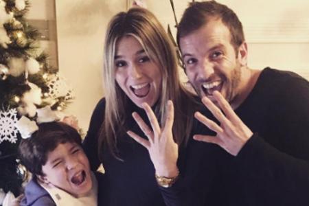 Rafael van der Vaart (r.) mit Estavana Polman und seinem Sohn Damian