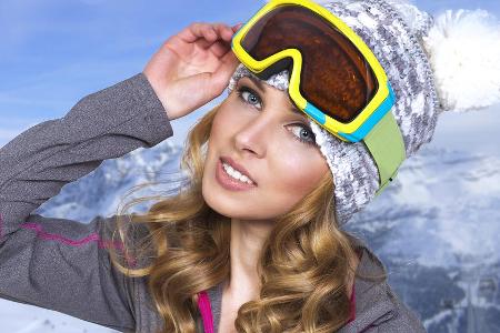 Auch auf eine Skibrille sollten Sie nicht verzichten