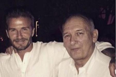 David Robert Joseph (re.) und David Edward Alan (li.), besser bekannt unter David Beckham (41) und sein Vater 