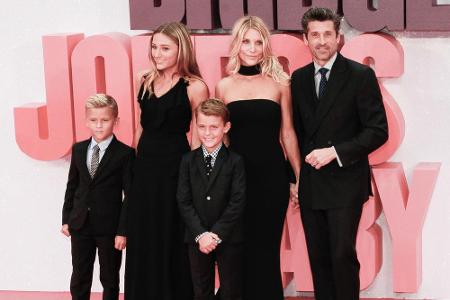 US-Star Patrick Dempsey (r.) hatte gleich seine komplette Familie dabei (v.l.): Darby, Tallula, Sullivan und Ehefrau Jill. S...