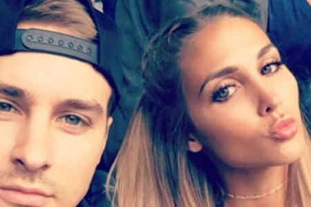 Mario Götzes Freundin Ann-Kathrin Brömmel hat ihren Bruder als Unterstützung mit ins Stadion genommen