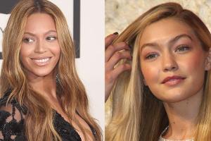 Weniger ist auch auf dem roten Teppich mehr: Beyoncé (l.) und Model Gigi Hadid setzen auf den Nude-Look