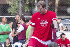 Auch auf dem Fußballplatz ein feiner Techniker: Dirk Nowitzki