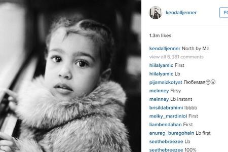 Dieses Bild von der kleinen North West hat Kendall Jenner geschossen