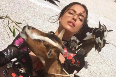 Irina Shayk durfte in Italien mit einer Ziege shooten