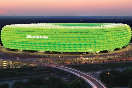 Nach 2014 wird die Allianz Arena in München auch dieses Jahr wieder grün leuchten