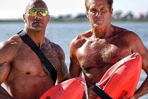 "Baywatch"-Stars Dwayne Johnson und David Hasselhoff