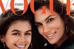 Cindy Crawford und ihre Tochter auf dem Cover der "Vogue" Paris