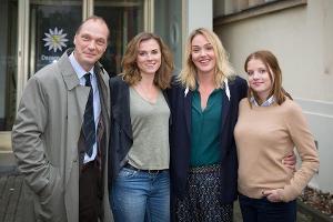 Das Team des Dresdner "Tatorts": Martin Brambach, Karin Hanczewski, Alwara Höfels und Jella Haase