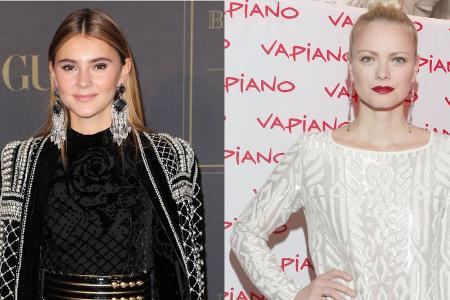 Stefanie Giesinger (l.) und Franziska Knuppe unterstützen die Antibrustkrebs-Kampagne auf Facebook