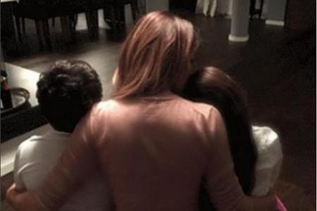 Sabia Boulahrouz zwischen ihren beiden Kindern