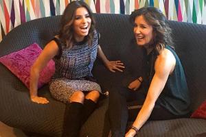 Eva Longoria (li.) und Felicity Huffman - mit neuer dunkler Haarpracht - scheinen sich immer noch blendend zu verstehen