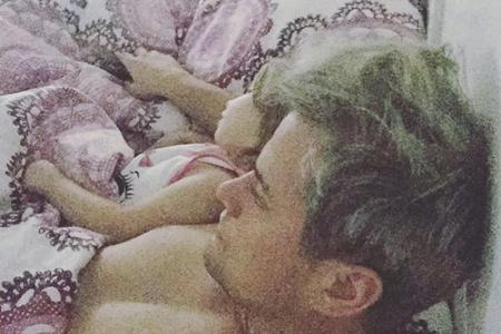 Rocco Stark gemeinsam mit seiner Tochter Amelia