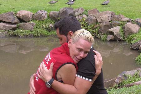 Als Belohnung für den Abschied gibt es ein rührendes Wiedersehen zwischen Brigitte Nielsen und ihrem Ehemann Mattia Dessi.