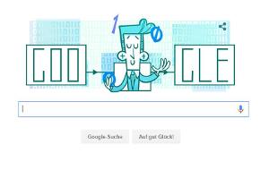 Claude Elwood Shannon jongliert auf dem neuesten Google Doodle mit Ziffern