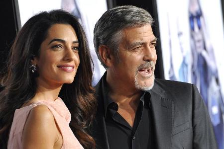 Attraktive Menschen unter sich: George Clooney und seine Amal bei einer Filmpremiere in Los Angeles