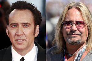 Nicolas Cage (l.) und Vince Neil hatten eine öffentliche Auseinandersetzung