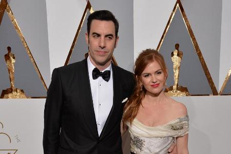 Sacha Baron Cohen und Ehefrau Isla Fisher bei der Oscar-Verleihung 2016