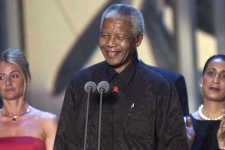 Nelson Mandela bei seiner berühmten Rede anlässlich der Laureus Awards 2000 in Monaco