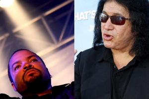 Ice Cube (l.) und Gene Simmons liegen sich in den Haaren
