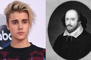 Poeten unter sich: Justin Bieber (l.) und sein Kollege William Shakespeare