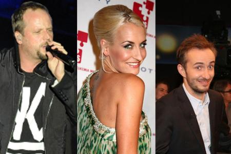 Nicht nur Rapper Smudo, Sängerin Sarah Connor und Satiriker Jan Böhmermann (v. l.) gehen mit Wort und Tat durch die Flüchtli...