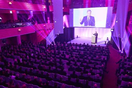 Altbundespräsident Christian Wulff bei seiner Rede im Bayerischen Hof